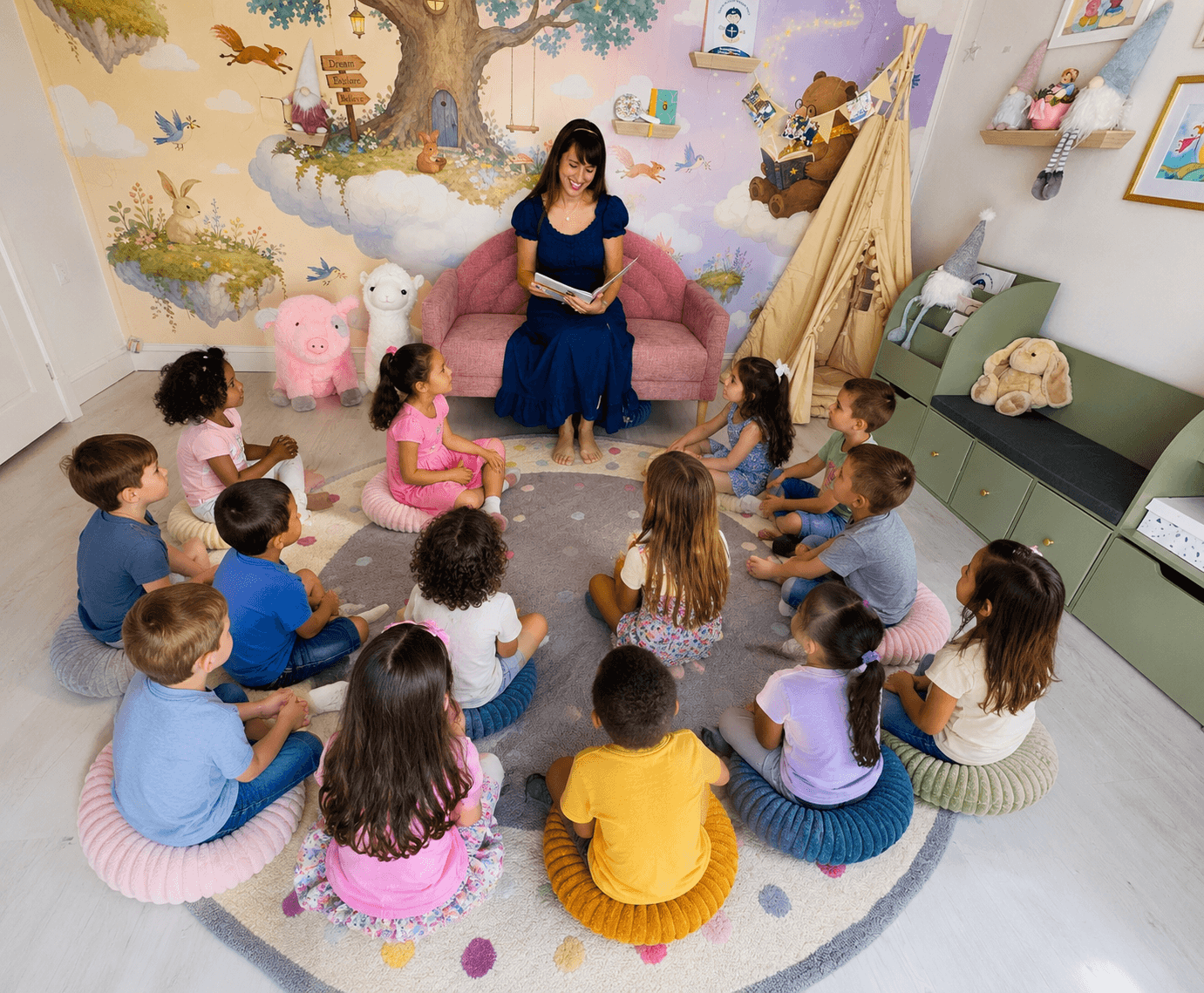 Veronica reading to children